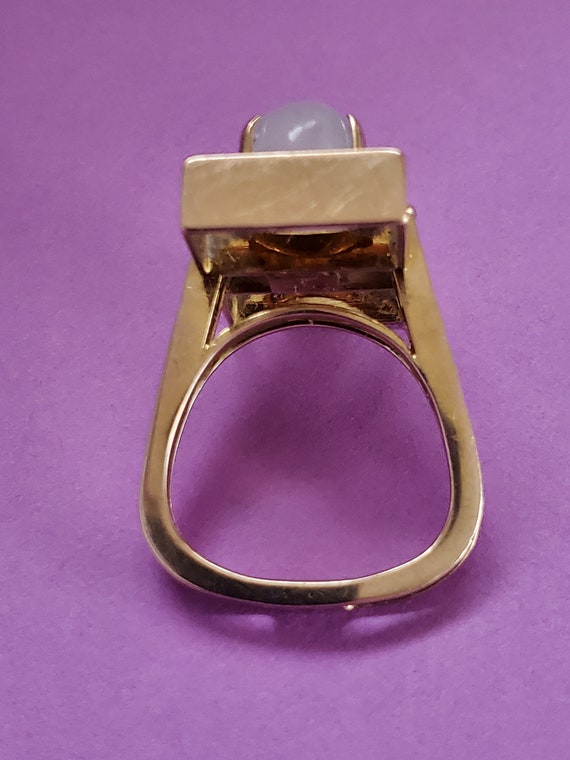 14K Mid Century Modern Ring Size 5 - image 2