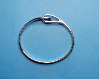 Tiffany & Co. 925 Silver Double Loop Bangle Bracelet 14.4 Grams 7 Inch