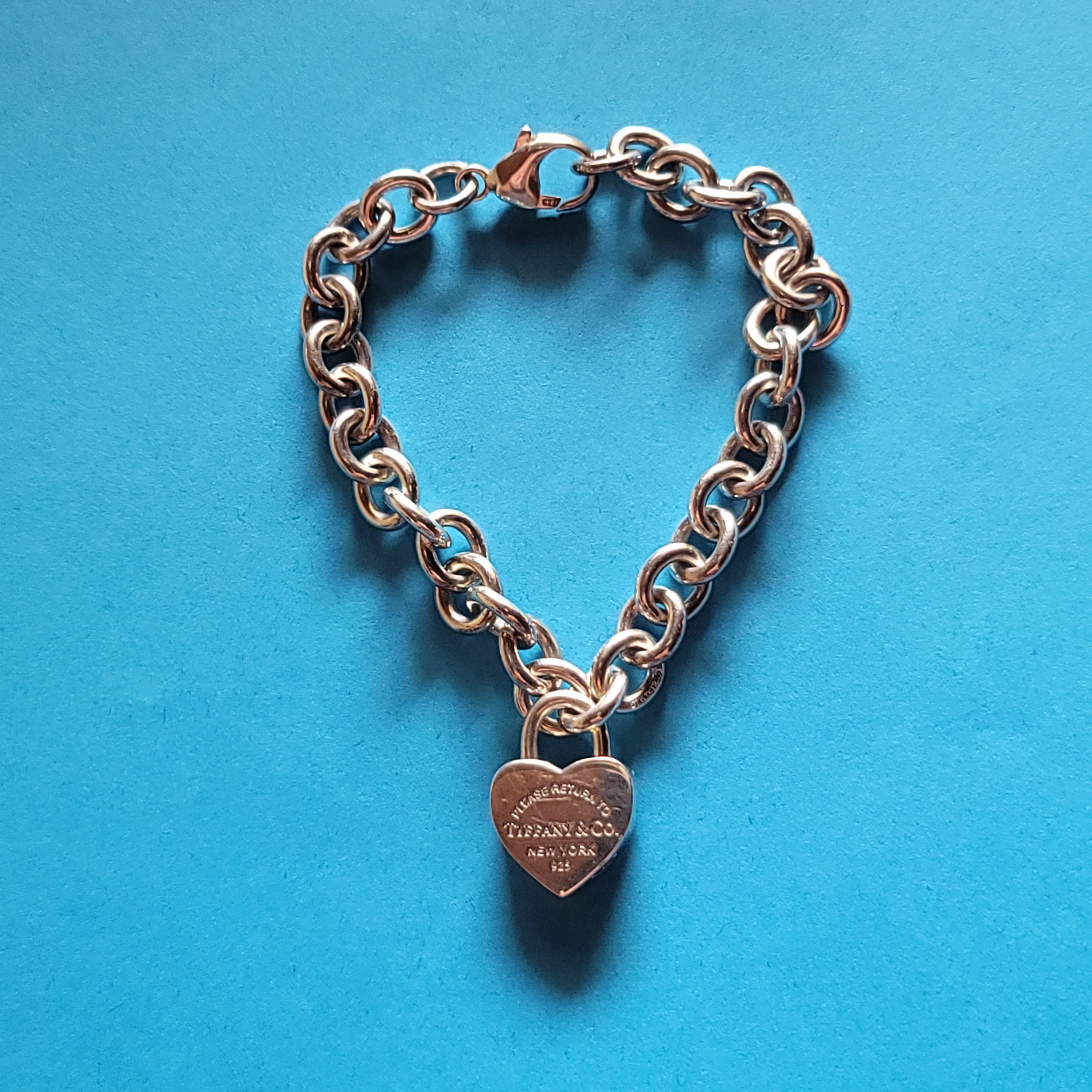 Tiffanys and Co Sterling Silver Heart Bracelet - Etsy