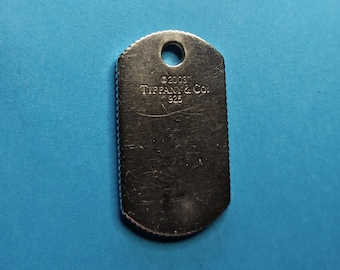 Tiffany & Co Men's Coin Edge ID Dog Tag 2003 18.6 Grams (Combat Air Crew US Navy)