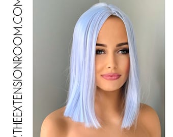 Ice Blue 12 inch Bob Synthetic Wig - Billie