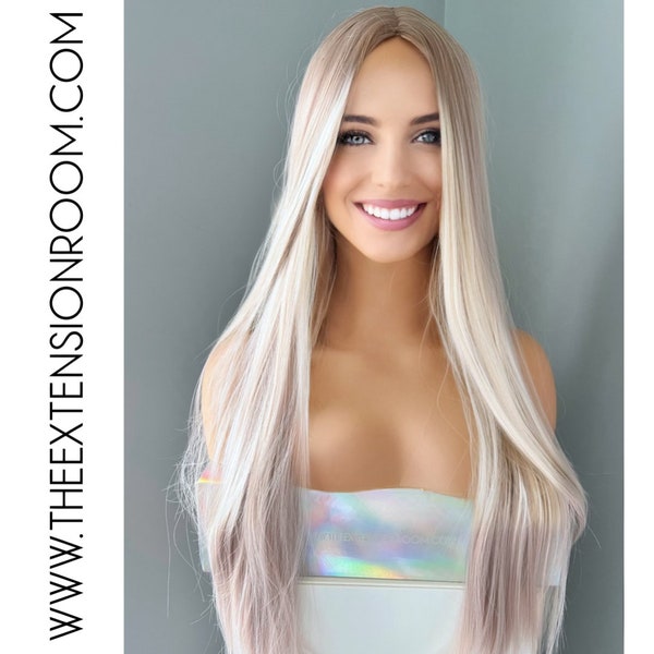 Long Blonde 30 Inch Silky Straight Synthetic Wig - Lara