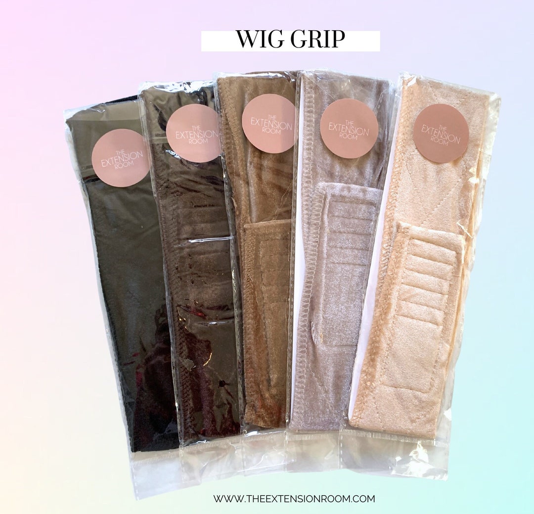 Adjustable Velvet Wig Grip Headband Assorted Colours black, Coffee