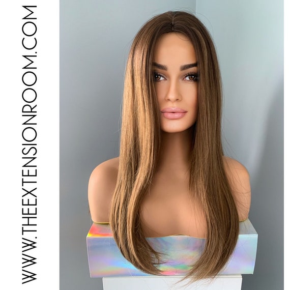 Straight Brown 22 Inch Synthetic Wig Holly Etsy