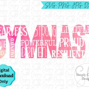 Gymnast I Am Typography SVG Gymnastics Motivational - Etsy