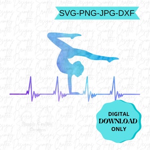 Gymnast SVG, gymnastics svg, gymnastics lifeline, gymnast heartline, gymnastics gift, gymnast heartbeat, gymnast life, gymnastics coach svg