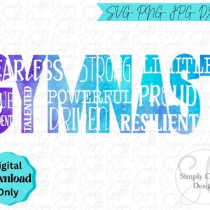 Gymnast I Am Typography SVG Gymnastics Motivational - Etsy