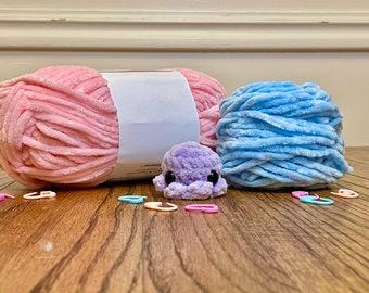 Baby Octopus Crochet Plush, Keychain, Color Customizable, Amigurumi