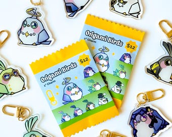 Origami Bird 2" Double Sided Acrylic Charm