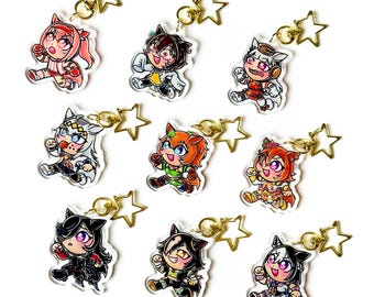 Umamusume Acrylic Charm, Horse Girl Keychain, Gold Star Charm