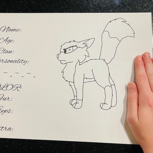 Warrior Cats Character Sheet/coloring Sheet - Etsy