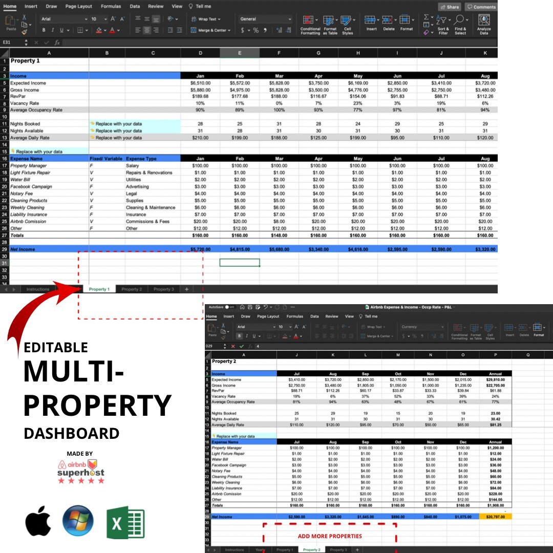 Airbnb Like A Pro Bookkeeping, Rental Agreement, Booking Confirmation