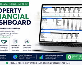 Airbnb Bookkeeping Spreadsheet: Multi-Property Income & Expense Tracker (Digital Download)