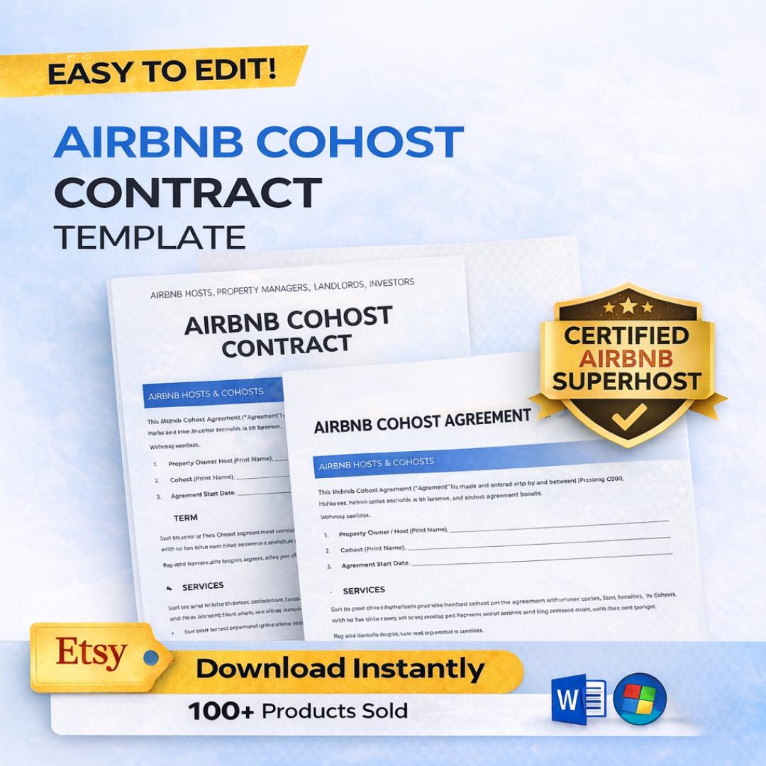 Airbnb Co-host, Virtual Assistant, Property Management Contract - Etsy