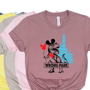 Wrong Park T-Shirt, Disney Shirt, Matching Family Shirts, Funny Disney Dinosaur Shirt, Disney Family Vacation Tee, Disney World Family Shirt