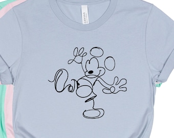 Mickey Outline Shirt, Retro shirt, Magical Shirt, Vacation Shirt, Funny Shirt, Women's Shirt, Trip Shirt, Magical shirt