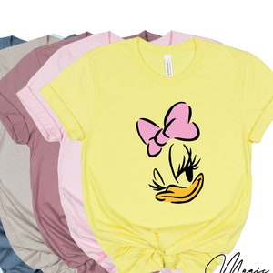 Camiseta Daisy Duck, camisas Disney, camisa de férias da Disney, camisas Disneyworld, camisas da família Disney, camisa feminina da Disney