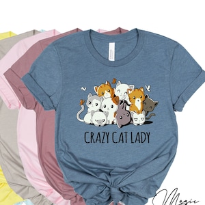 Crazy Cat Lady Shirt, Cat Lady T-Shirt, Cat T-shirt, Cat Lover T-shirt, Cat Mom Shirt, Cat Lover Shirt, Cat Love Shirt image 1