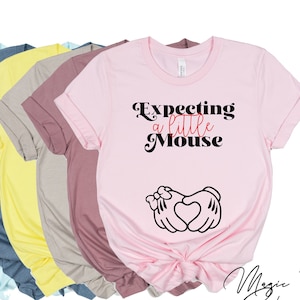 Pregnancy Announcement Shirt, Baby Disney Shirt, Expecting a little mouse shirt, Disney Family Shirt