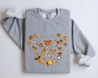Fall Mickey Ear Tee, Disney Fall Tee, Thanksgiving Disney Ear Shirt, Mickey Autumn Tee, Disney Halloween Party Tee
