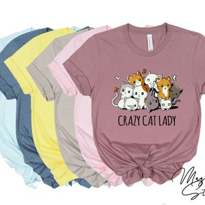 Crazy Cat Lady Shirt, Cat Lady T-Shirt, Cat T-shirt, Cat Lover T-shirt, Cat Mom Shirt, Cat Lover Shirt, Cat Love Shirt image 3