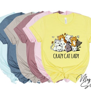 Crazy Cat Lady Shirt, Cat Lady T-Shirt, Cat T-shirt, Cat Lover T-shirt, Cat Mom Shirt, Cat Lover Shirt, Cat Love Shirt image 2