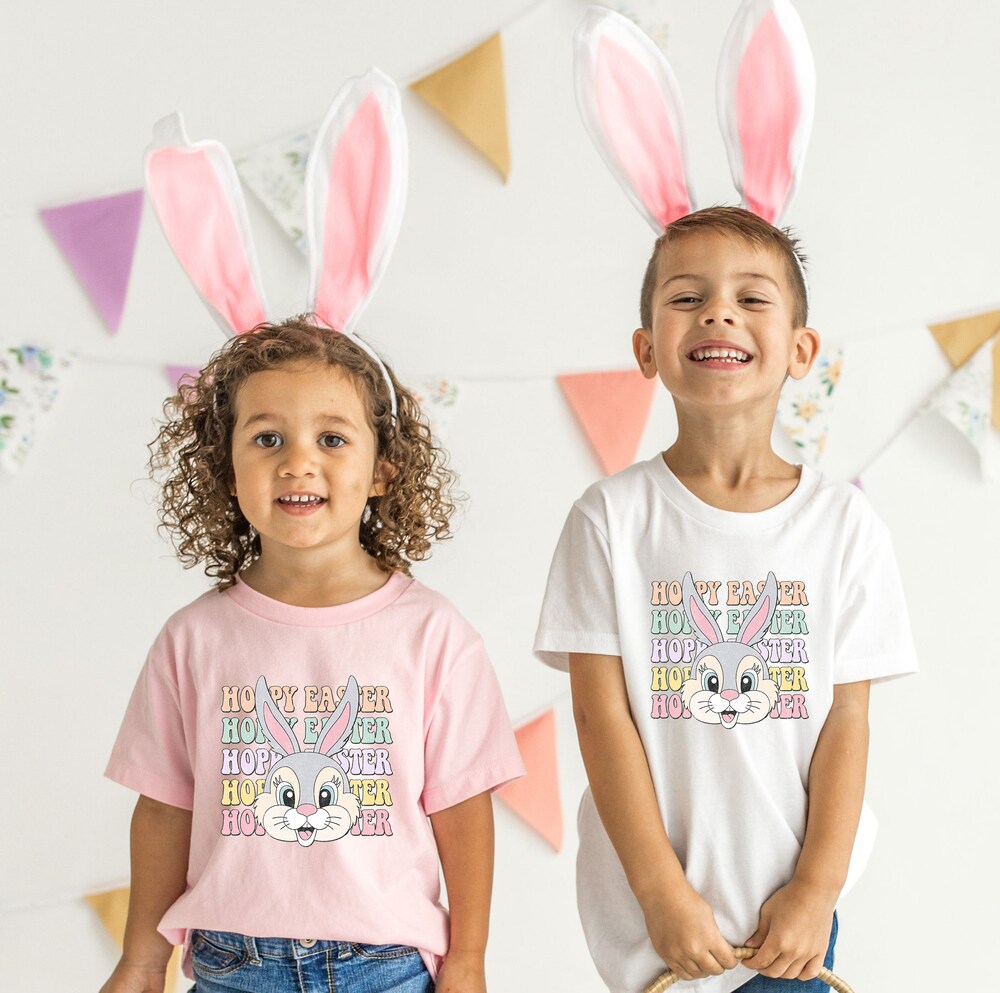 Snorider Design Hoppy Easter Shirt, Happy Easter Shirt, Hoppy Easter Bunny Shirt, Easter Bunny Tee, Easter Matching Shirt, Cute Easter Shirt, Easter Gif