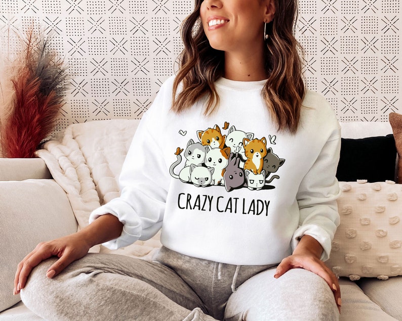 Crazy Cat Lady Shirt, Cat Lady T-Shirt, Cat T-shirt, Cat Lover T-shirt, Cat Mom Shirt, Cat Lover Shirt, Cat Love Shirt image 6