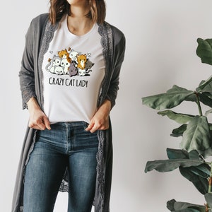 Crazy Cat Lady Shirt, Cat Lady T-Shirt, Cat T-shirt, Cat Lover T-shirt, Cat Mom Shirt, Cat Lover Shirt, Cat Love Shirt image 7