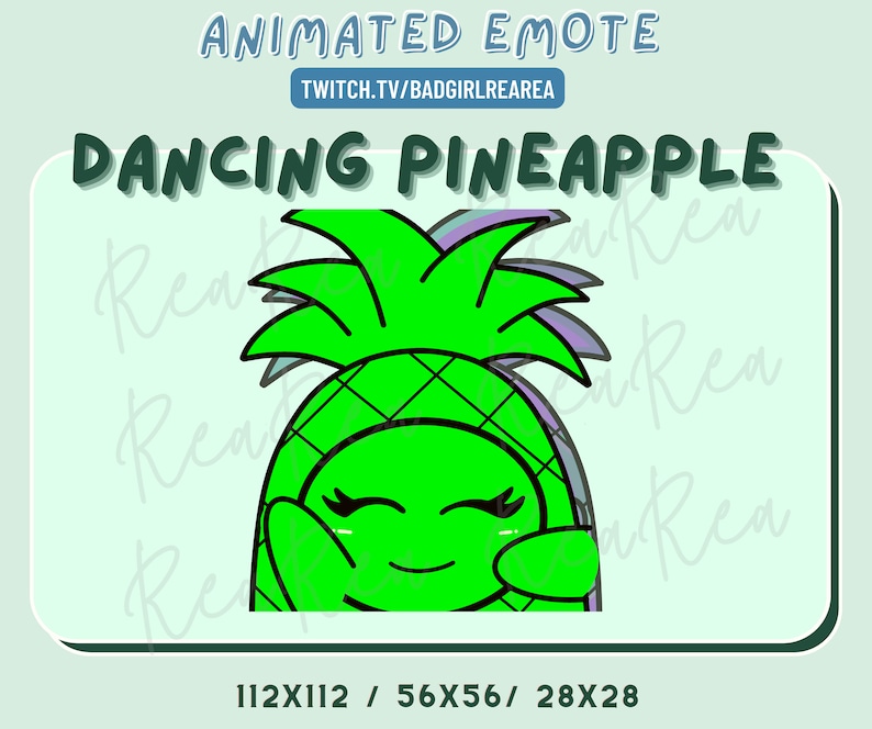 Cute ANIMATED Dancing Pineapple Fruit Emotes Twitch, Discord, Youtube