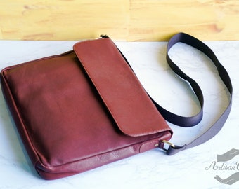 Leather Laptop bag, Messenger Bag, Briefcase bag, Office bag, Vintage Shoulder Bag, Brown Leather bag