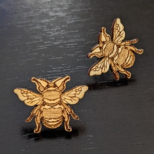 Bumble Bee Stainless Steel Hypoallergenic Earrings