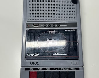 Restored and Modified QFX Tape Recorder Player Circuit Bent Speed Control includes free Tape Loop lofi