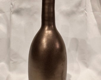 Narrow Neck Bottle  | Gold | Wheel Thrown