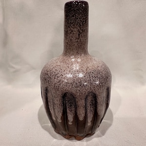 Petite Bottle | Gray and Purple | Wheel Thrown