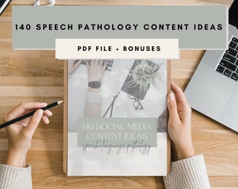 140 Social Media Content Ideas for Speech Pathology (PDF)