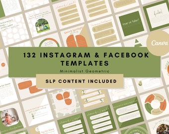 SLP Canva Template: Social Media Posts for Speech Therapy (Digital Download)