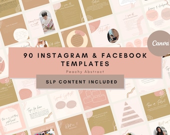 SLP Canva Template: Social Media Posts for Speech Therapy (Digital Download)