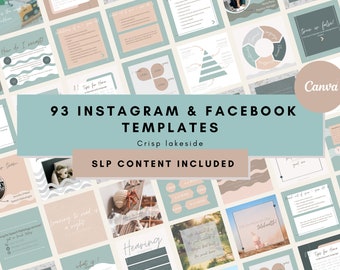 SLP Canva Template: Social Media Posts for Speech Therapy (Digital Download)
