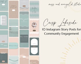 Speech Therapist Instagram Story Templates: Allied Health Engagement (Canva) (Crisp Lakeside Design)