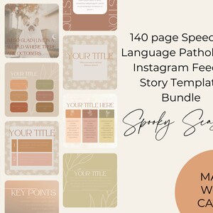 140 Modello di feed di post e storie di Instagram Stagione spettrale Halloween Ottobre Ringraziamento Autunno Autunno Canva Vibrazioni stagionali Estetica accogliente