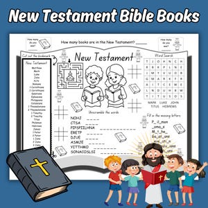New Testament Books of the Bible Kids Activity Worksheet Printable ...