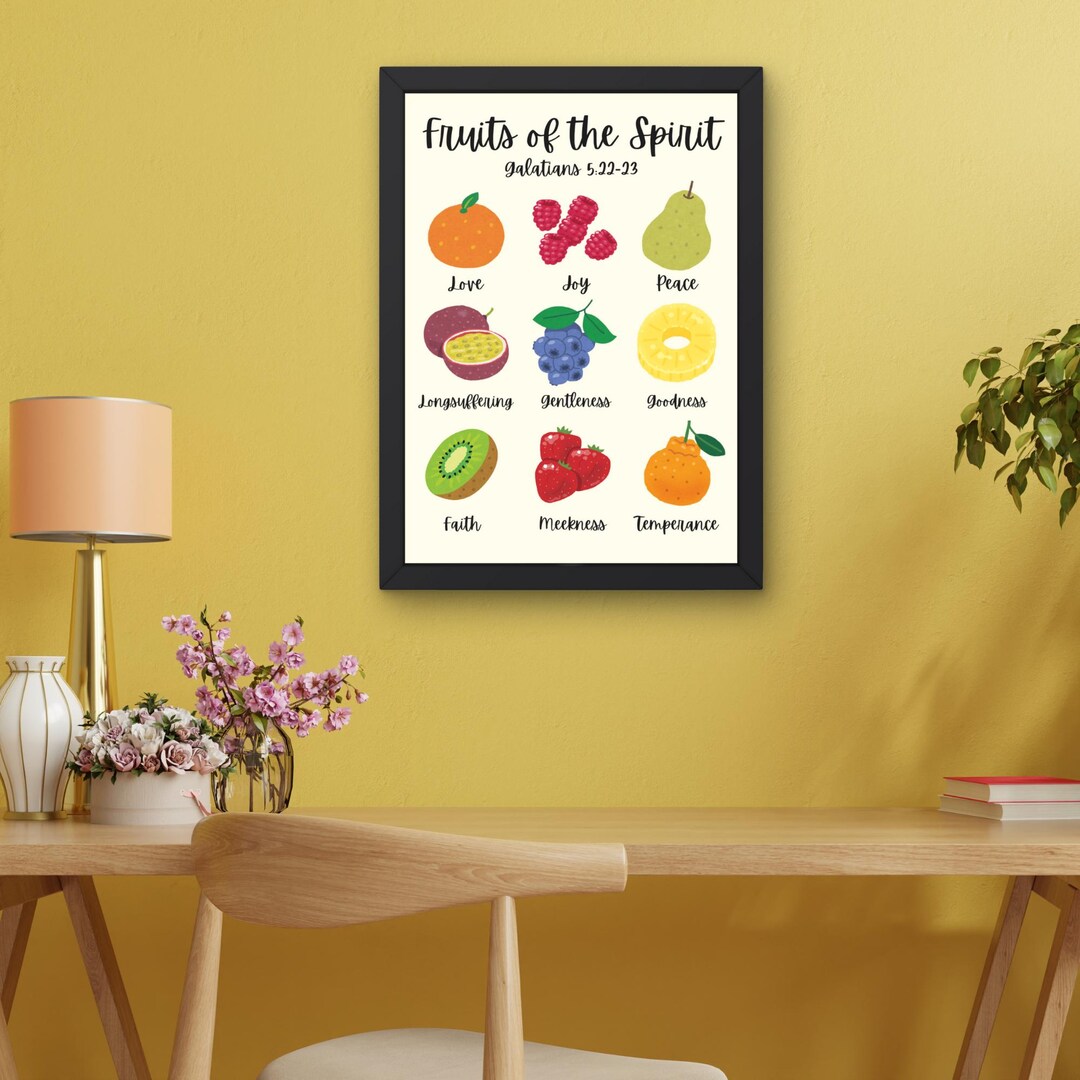 Fruits of the Spirit Wall Art Digital Print, KJV Bible Verse Inspired ...