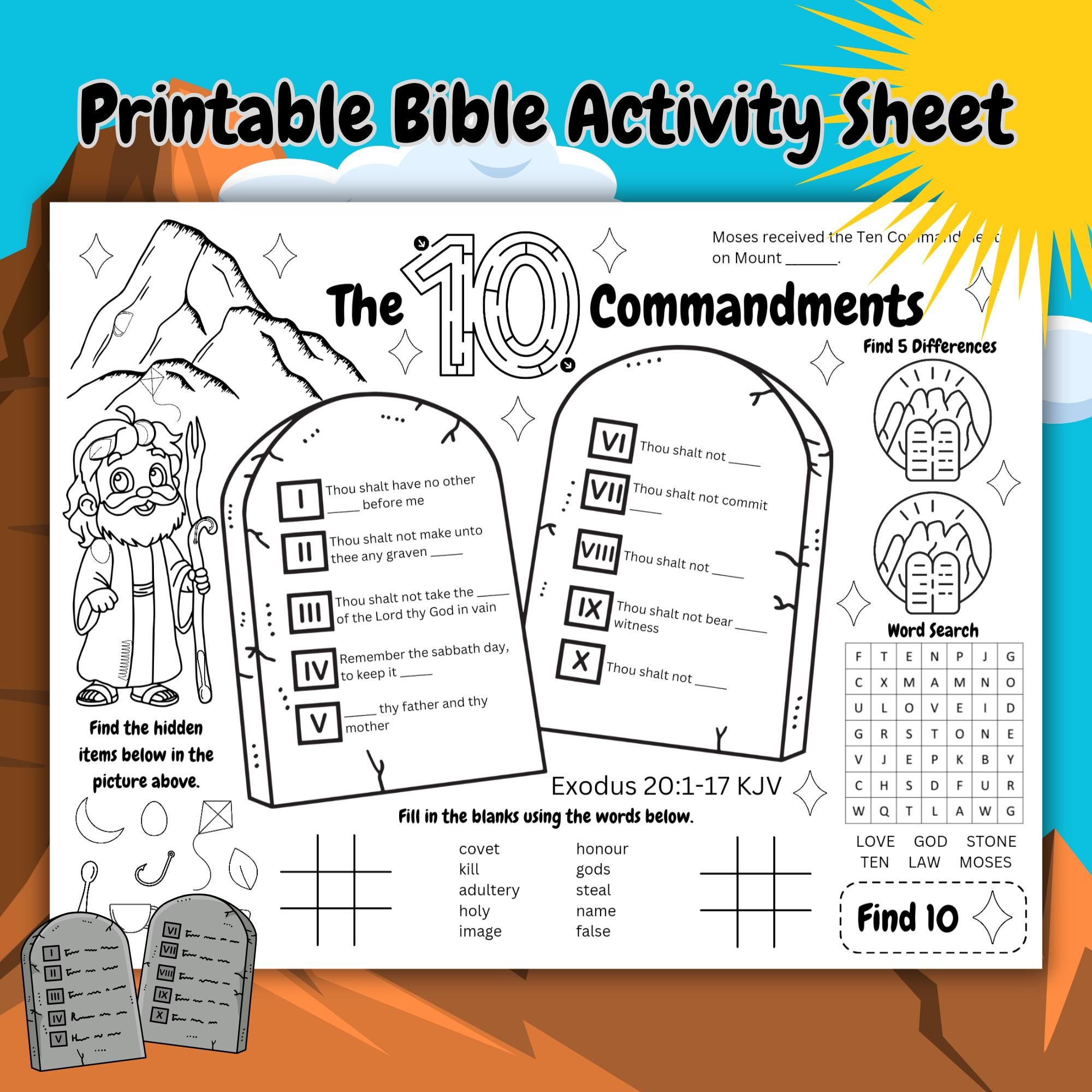 Ten Commandments Coloring Pages Kjv [2025]