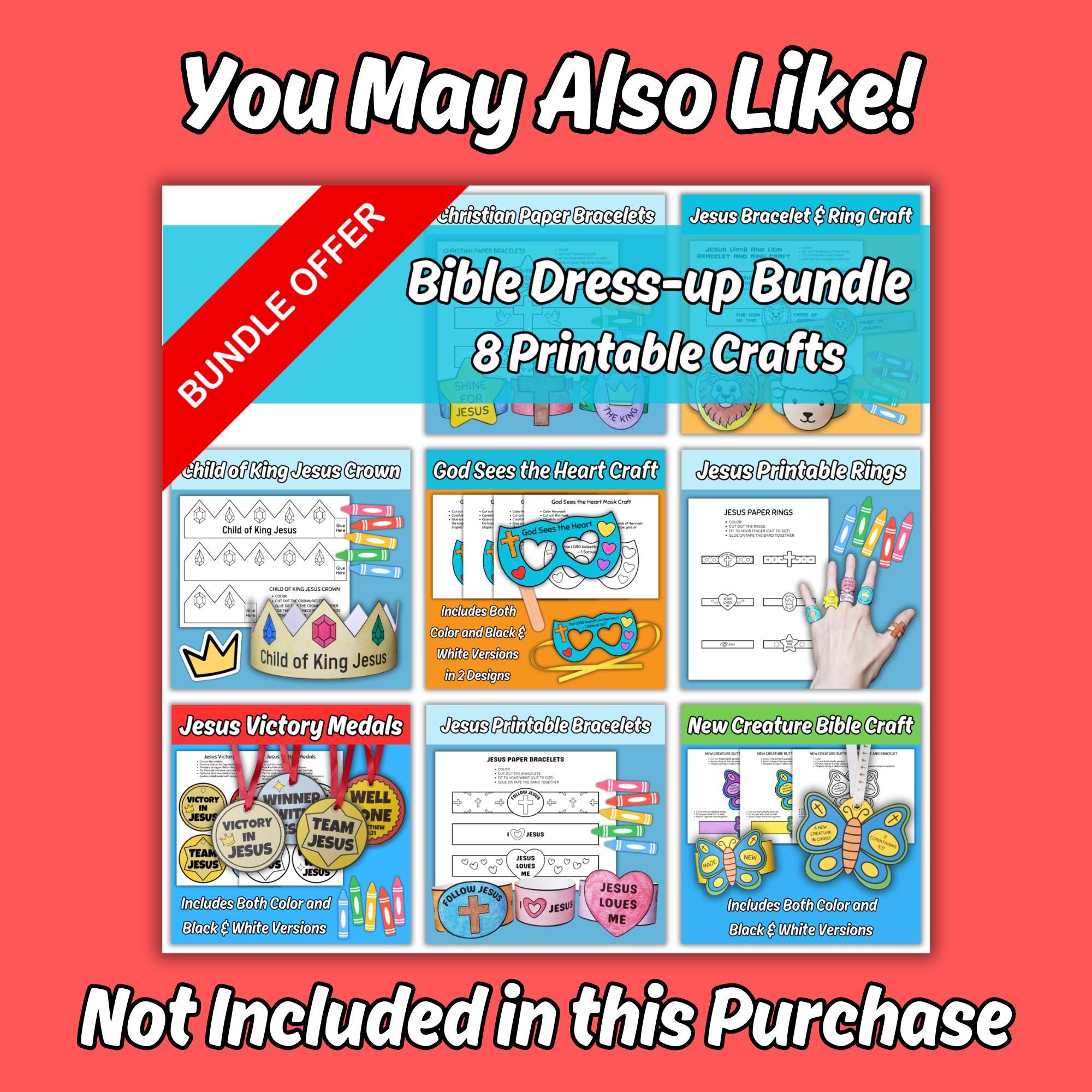 Jesus Printable Paper Bracelets Craft for Kids Sunday School Bible ...