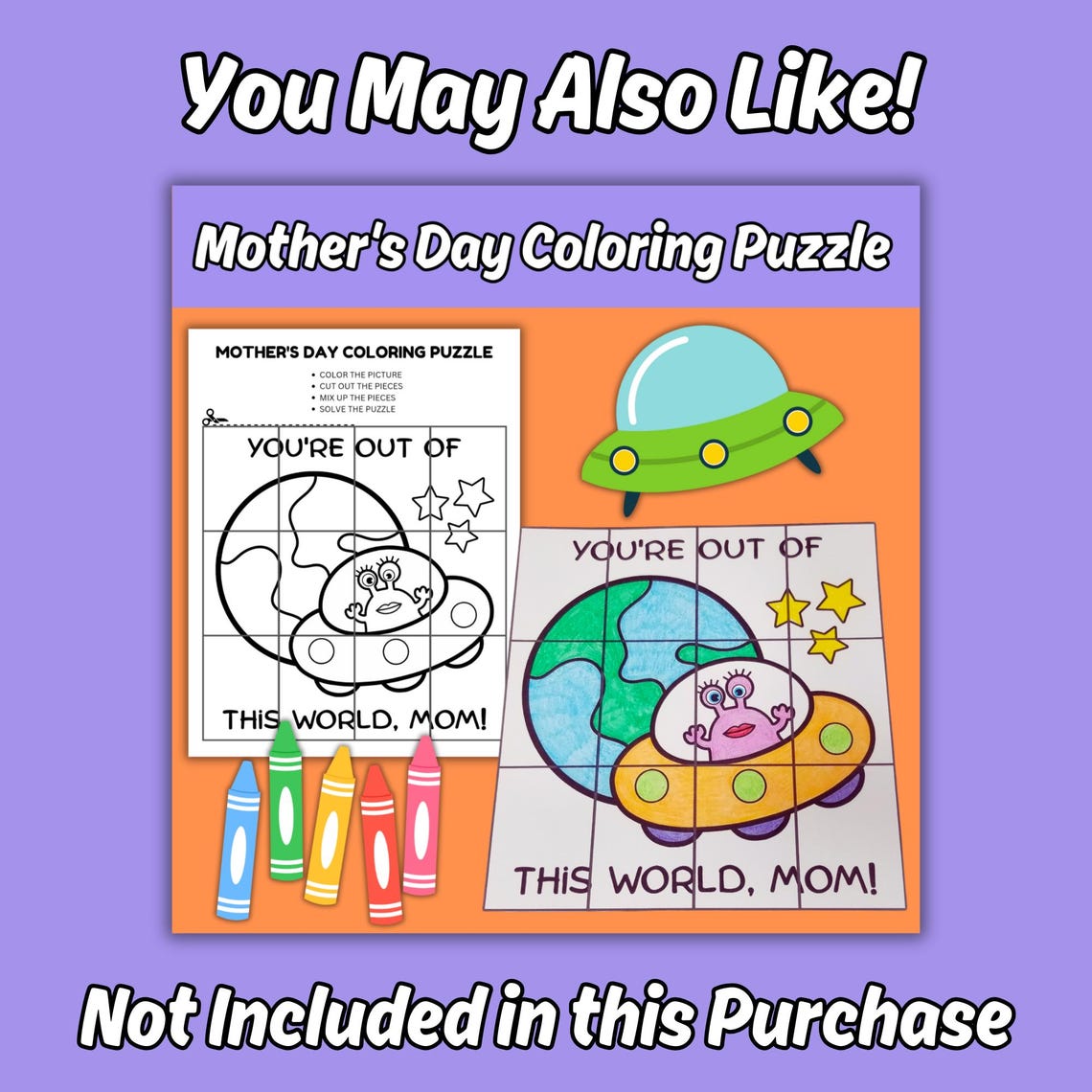 Mother's Day Folding Card Printable Coloring Activity for Kids Mother's ...