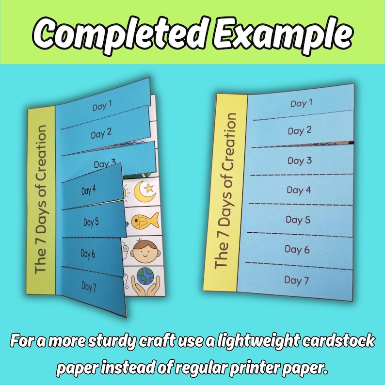The Creation Bible Story Craft for Kids Sunday School Lesson, God's 7 ...