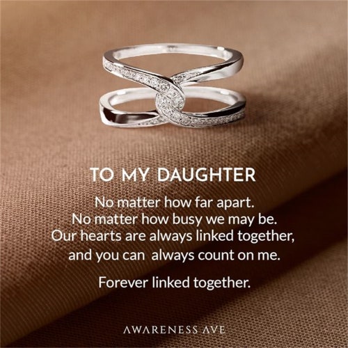 Mother & Daughter Forever Linked Together Infinity Ring Etsy