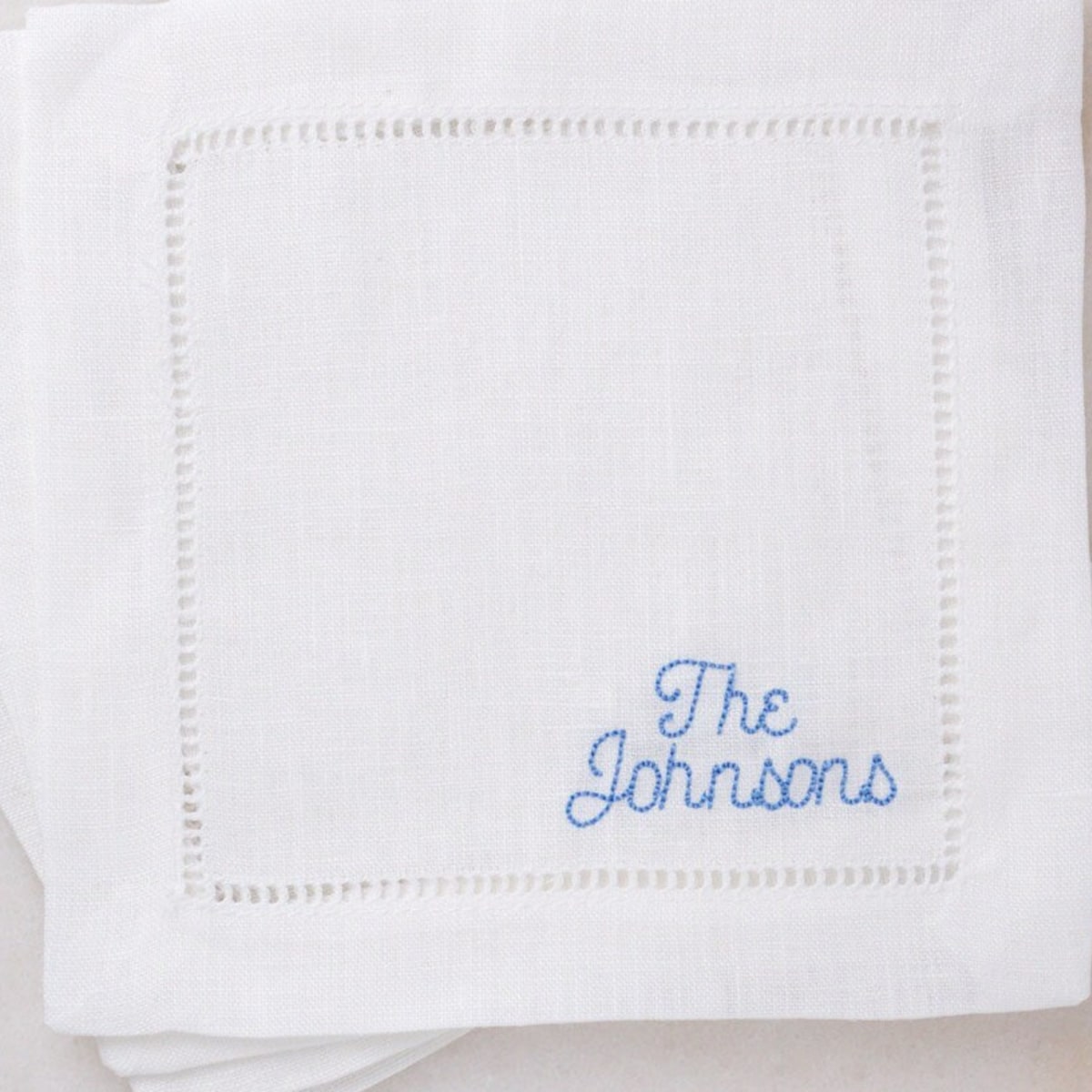 Personalized Embroidered Cocktail Napkins