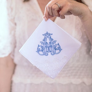 Custom Wedding Handkerchief for Bride Threads & Honey image 2